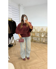 Fourrure Vegan Bordeaux