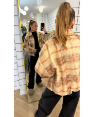 Bombers à carreaux Jaune & beige