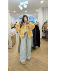 Bombers à carreaux Jaune & beige