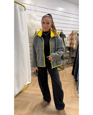 Gilet gris dupe Z Jaune