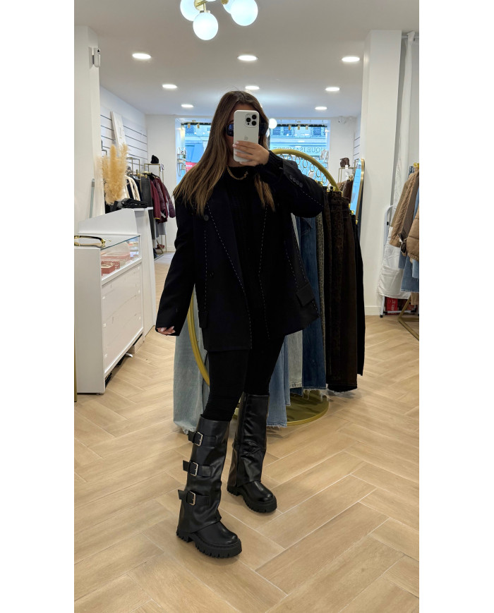 Cuissardes noir retour à details