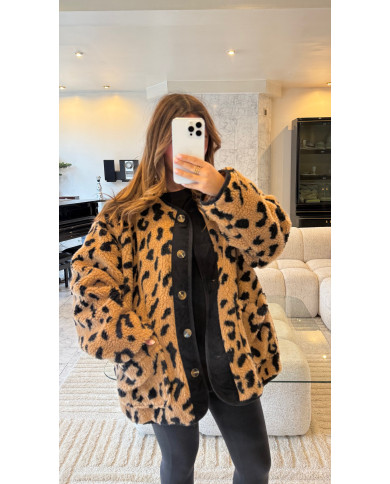 Veste Moumoute Léopard
