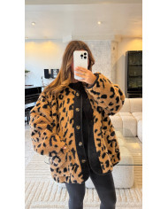 Veste Moumoute Léopard
