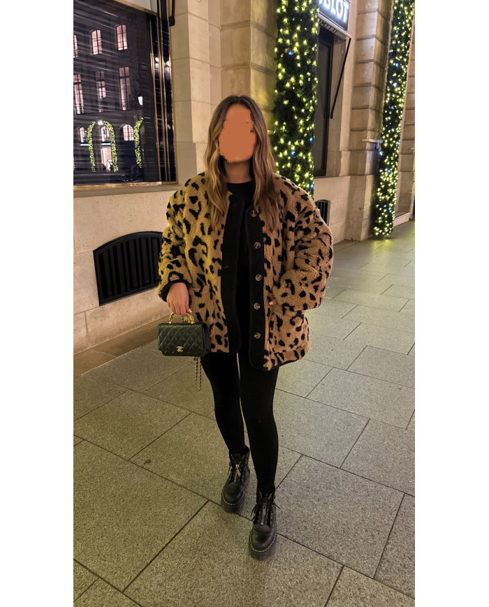 Veste Moumoute Léopard