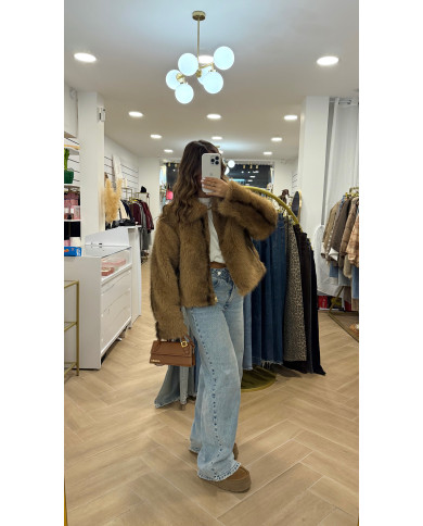 Fourrure Vegan Renard Camel