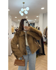 Fourrure Vegan Renard Camel