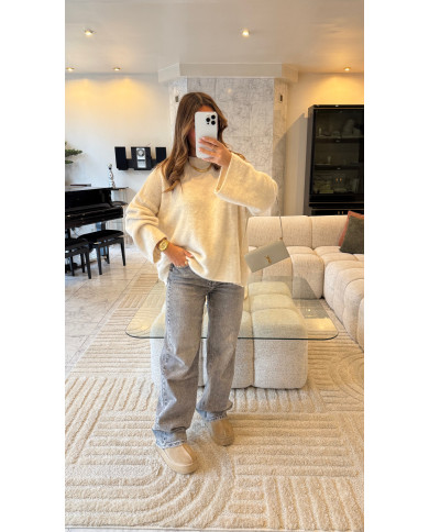 Pull Basic Lainy Écru