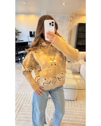 Gilet KUJT Beige avec cachemire