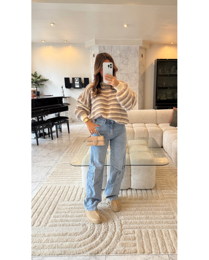 Pull Marin Beige & Taupe