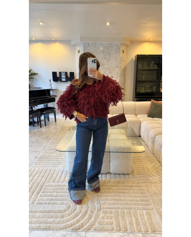 Pull 2noeud Froufrou Bordeaux