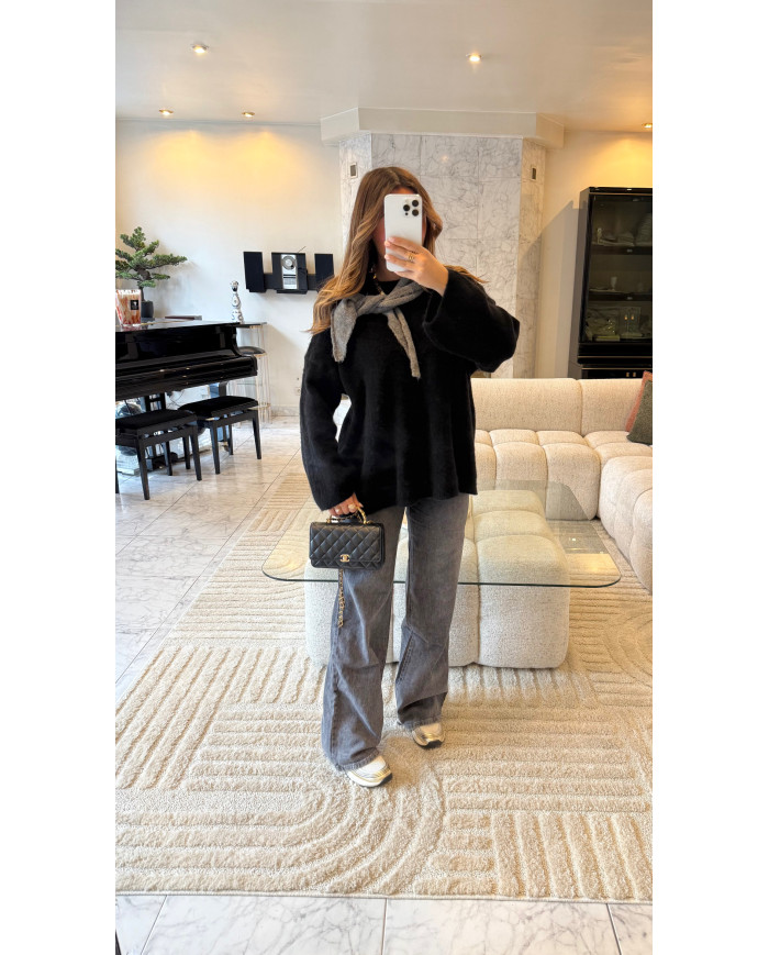 Triangle avec Laine Gris