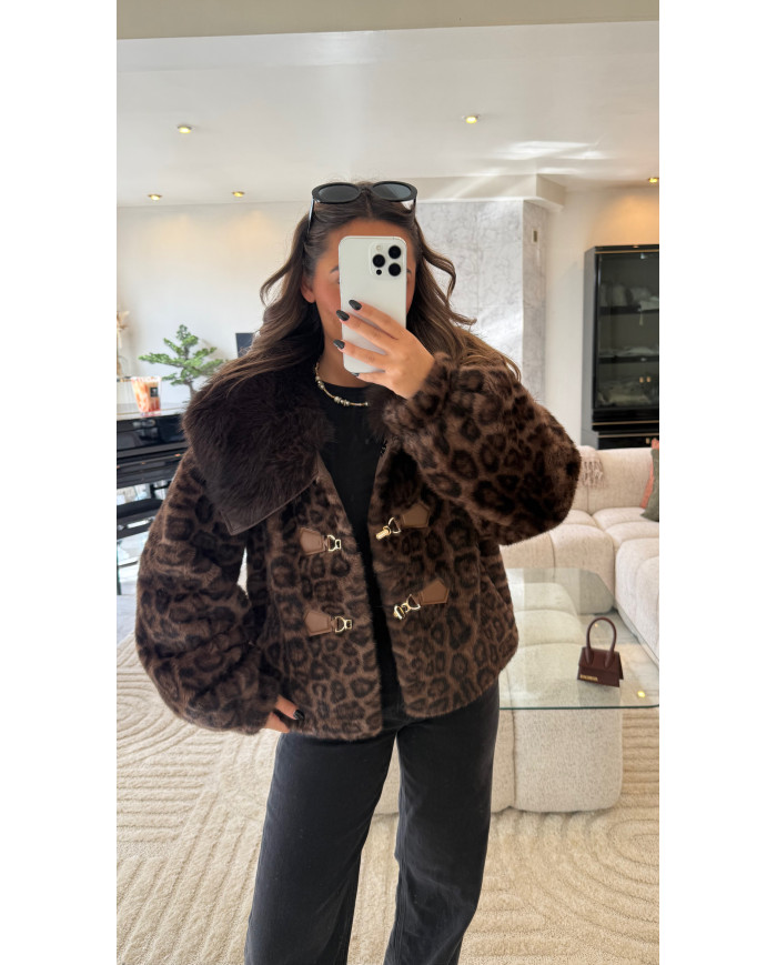 Fourrure léopard col Choco