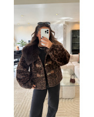 Fourrure léopard col Choco