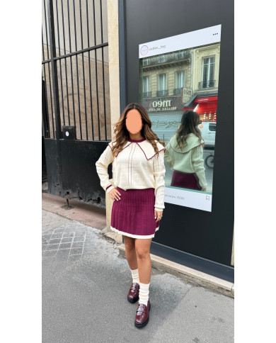 Ensemble jupe Parisienne Bordeaux