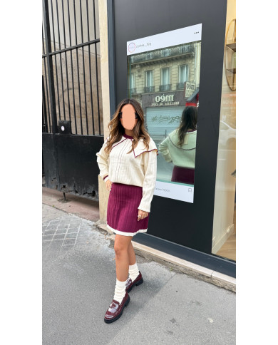 Ensemble jupe Parisienne Bordeaux