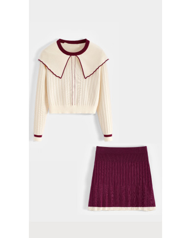 Ensemble jupe Parisienne Bordeaux