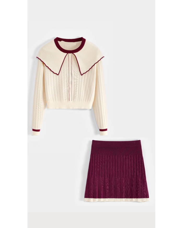 Ensemble jupe Parisienne Bordeaux