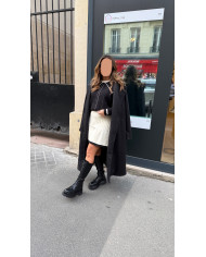 Veste gilet & fourrure Noir