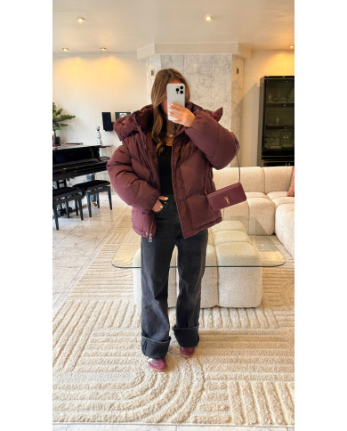 Doudoune Basic Moncle Bordeaux