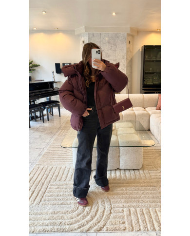 Doudoune Basic Moncle Bordeaux