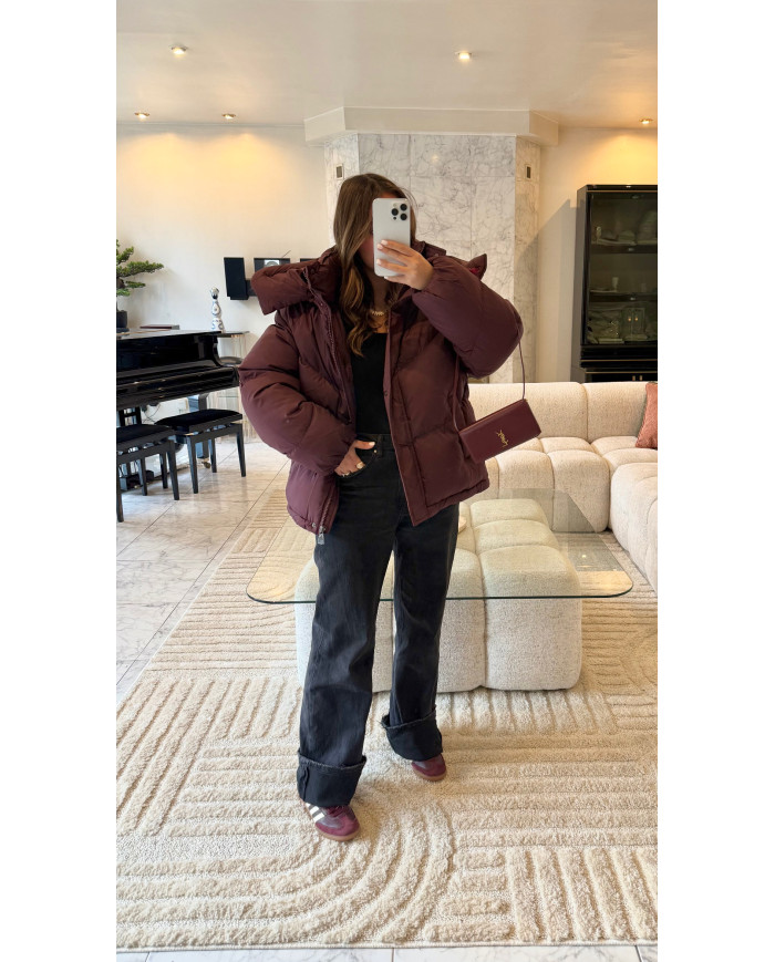 Doudoune Basic Moncle Bordeaux