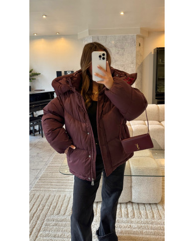 Doudoune Basic Moncle Bordeaux