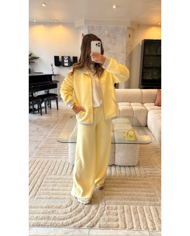 Survêtement jogging Bicolore Jaune & Gris