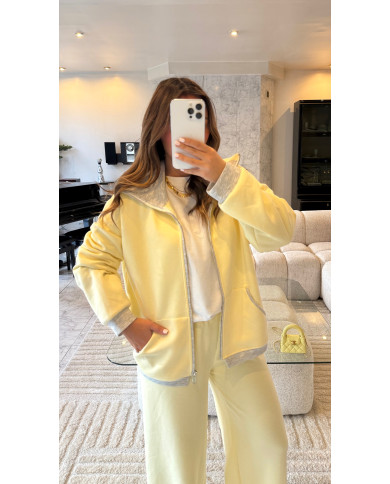 Survêtement jogging Bicolore Jaune & Gris