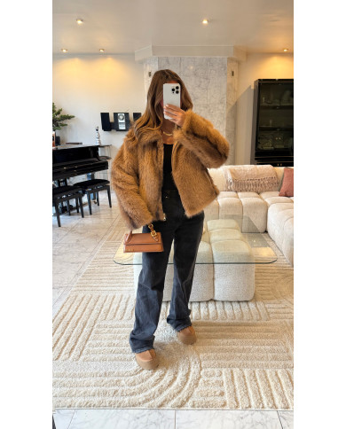Fourrure Vegan Renard Camel