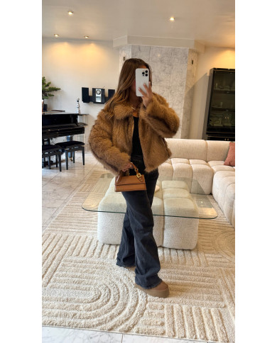 Fourrure Vegan Renard Camel