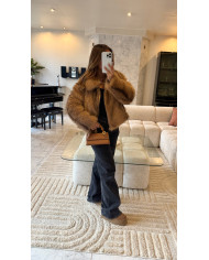 Fourrure Vegan Renard Camel