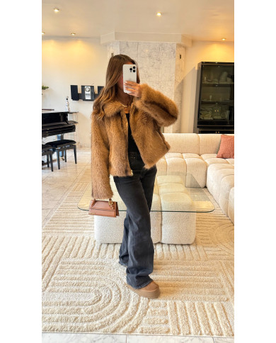 Fourrure Vegan Renard Camel