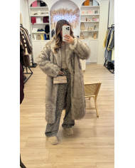 Fourrure Longue Vegan Beige