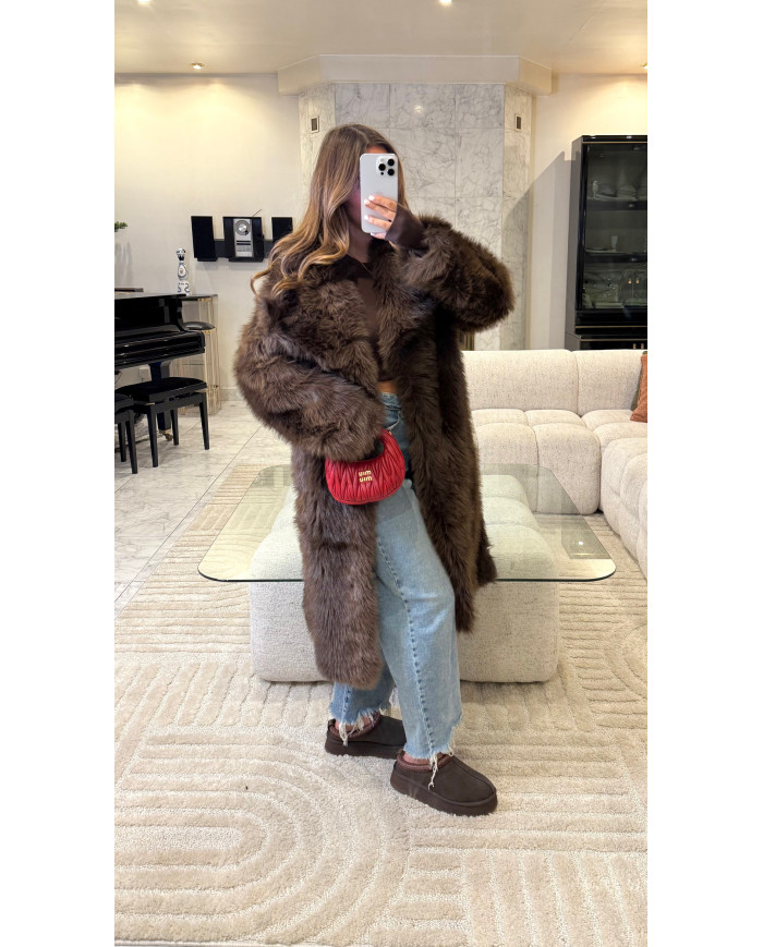 Fourrure Longue Vegan Choco