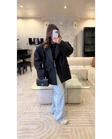 Blazer Nacima Oversize Ceinture Noir