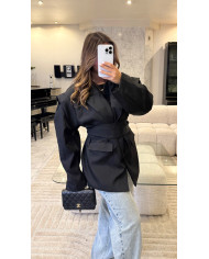 Blazer Nacima Oversize Ceinture Noir