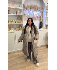 Fourrure Longue Vegan Beige