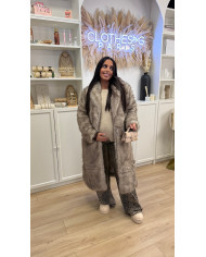 Fourrure Longue Vegan Beige