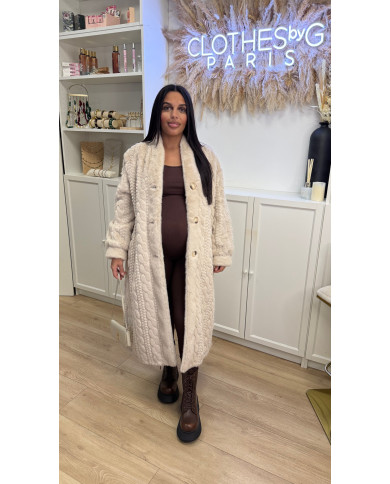 Veste Longue Pilou Écru