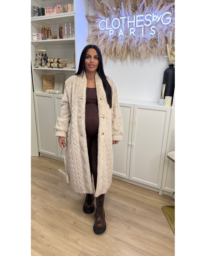 Veste Longue Pilou Écru