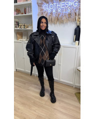 Veste Simili frankie Noir