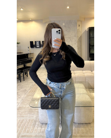 Pull Intégré mitaines Noir