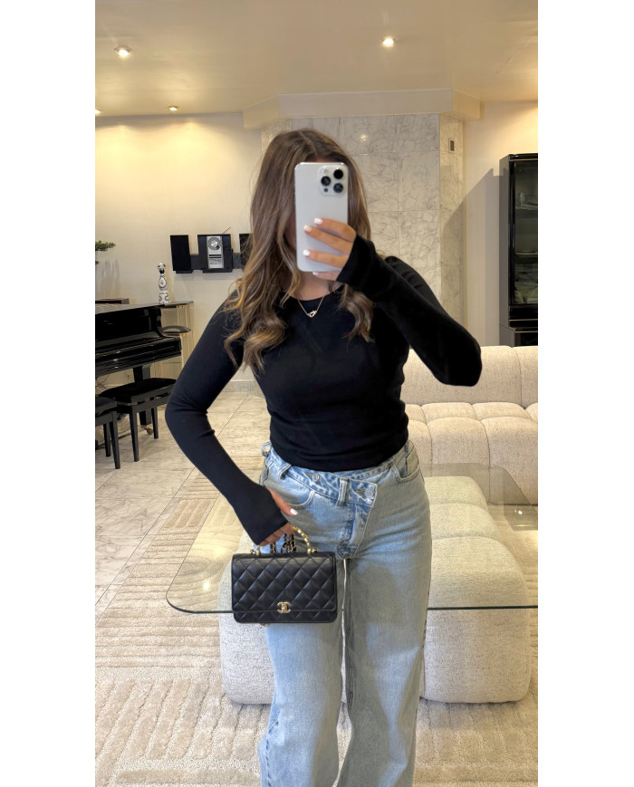 Pull Intégré mitaines Noir