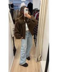 Pull Losange Choco & Jaune