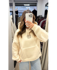Sweat À capuche Graft Beige