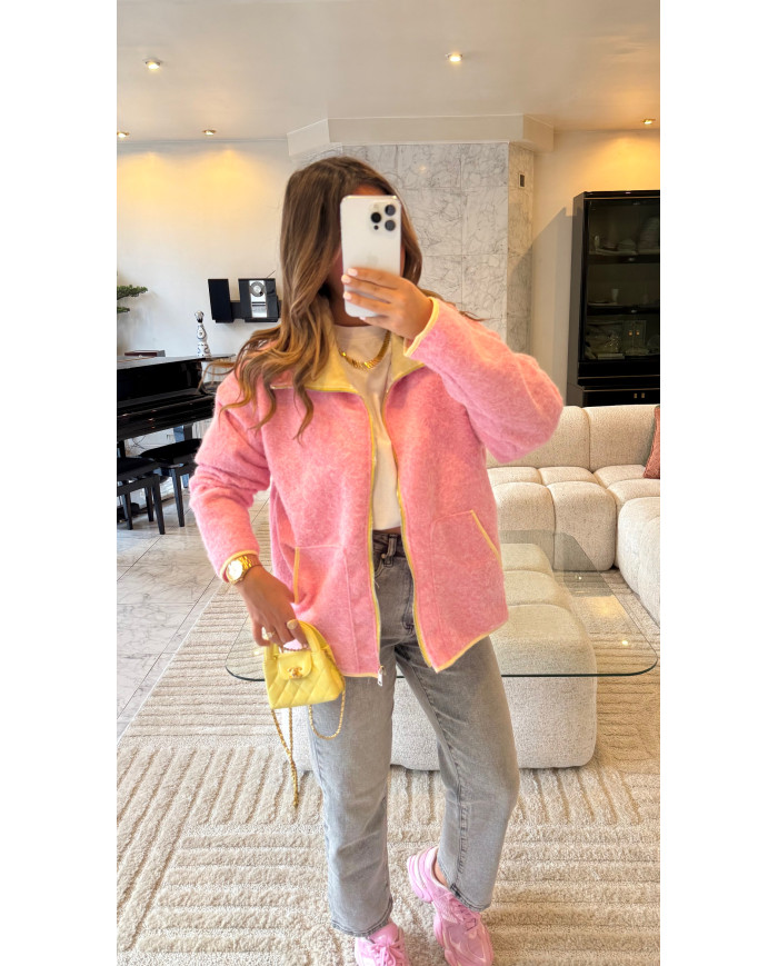 Veste gilet dupe Za rose & Jaune