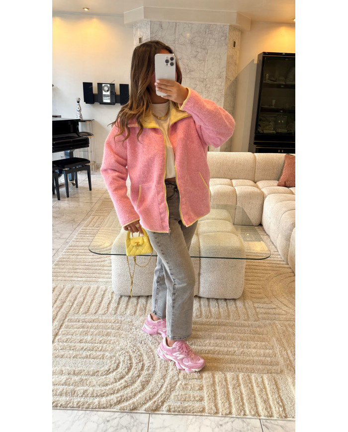 Veste gilet dupe Za rose & Jaune
