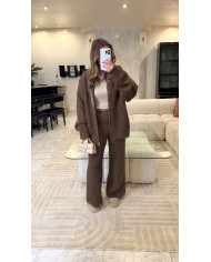 Ensemble Cocon de jogging  avec gilet oversize Choco