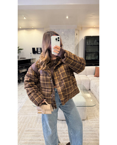 Doudoune Hiver à carreaux Choco