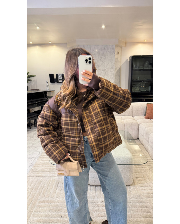 Doudoune Hiver à carreaux Choco